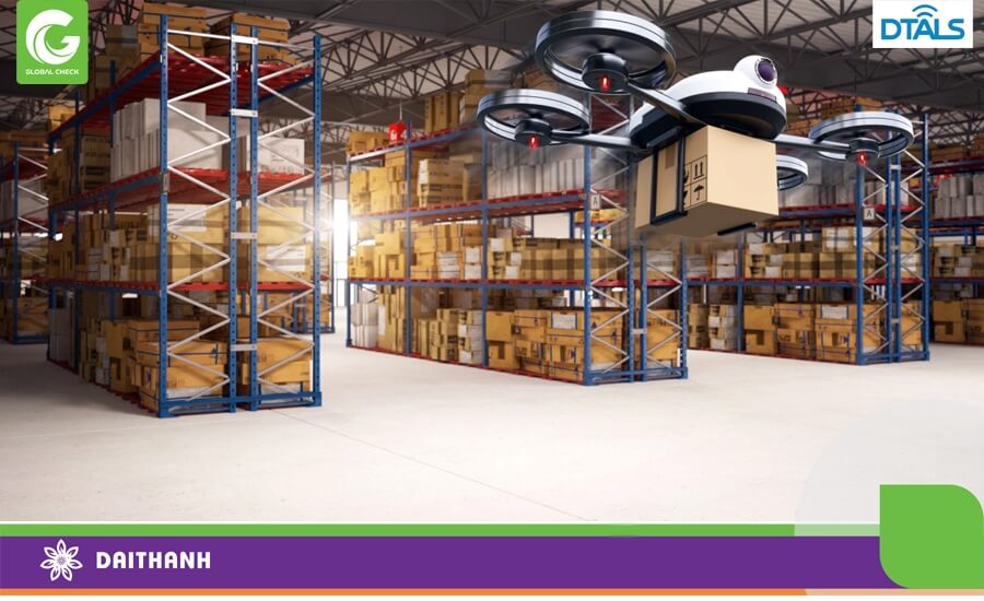 Nhờ sóng định vị chính xác giúp drone có thể làm việc ở không gian chật hẹp