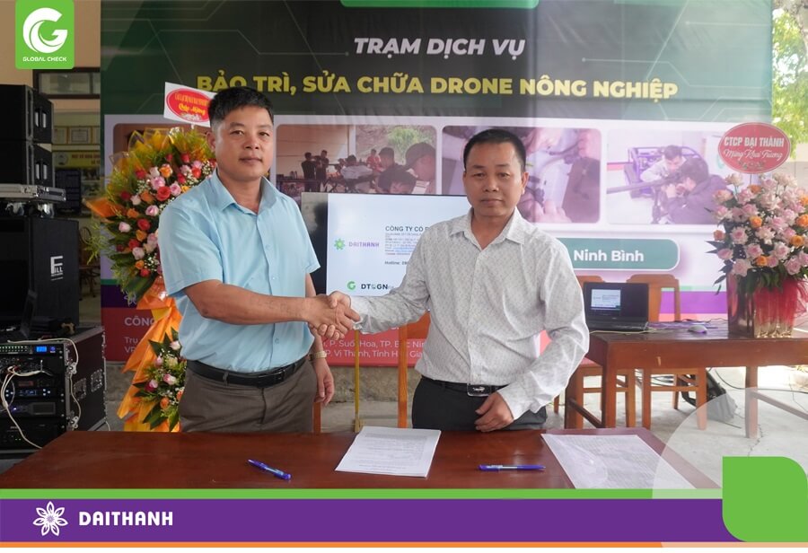 Đại Thành hợp tác cùng HTX Vân Trà mở trạm dịch vụ Drone nông nghiệp