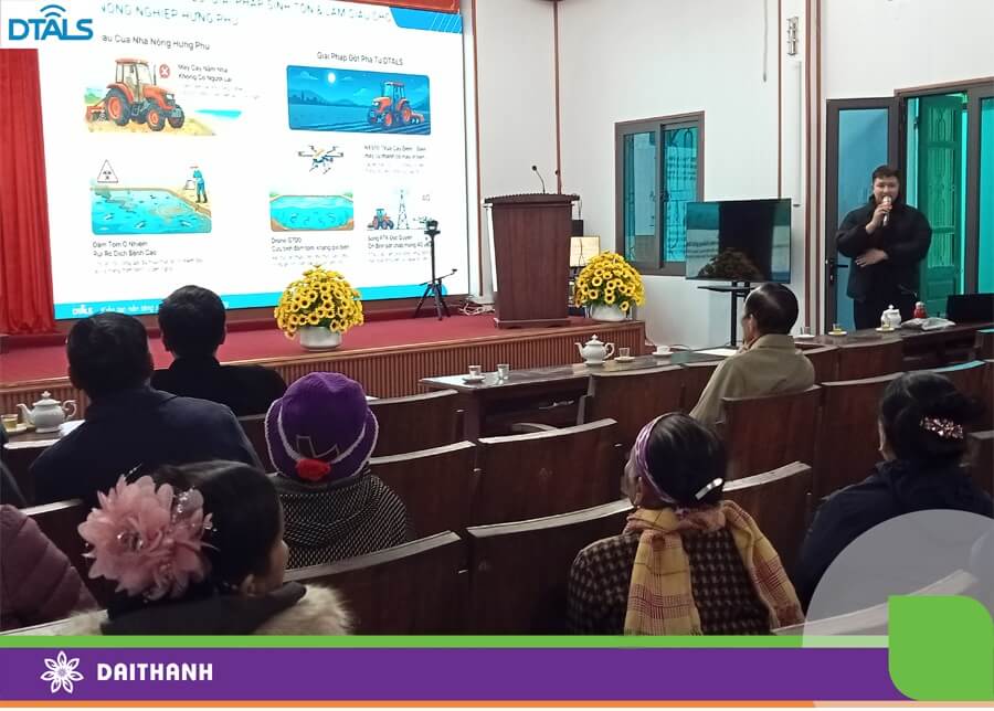 Đại diện DTALS giới thiệu hệ sinh thái nông nghiệp công nghệ cao
