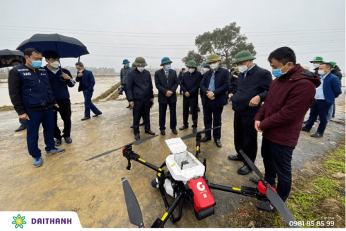 Sạ lúa Xuân-Mô hình ứng dụng toàn diện máy bay phun thuốc tại Bắc Ninh 3