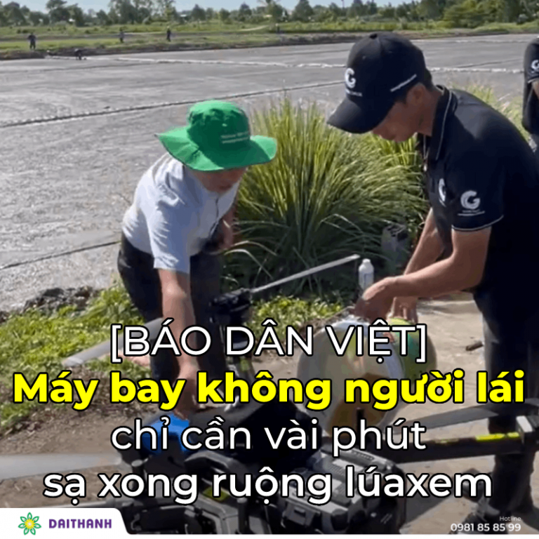 [Báo Dân Việt] Máy bay không người lái chỉ cần vài phút sạ xong ruộng lúa, nông dân kéo đến xem